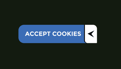 Accept cookies button web banner templates. Vector Illustration
