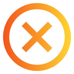 Fototapeta premium Close gradient icon