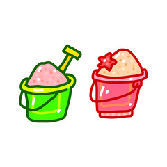 bucket sand doodle