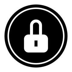 Locked Circular line icon