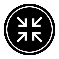 Obraz premium Minimize Circular line icon