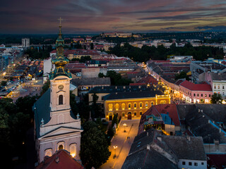 sunset in Novi Sad, Serbia