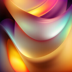 Abstract sinuous and colourful gradients textures with soft lights