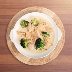 Tasty fresh noodle soup dish