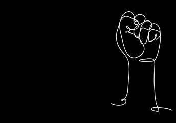 Fist Background Black History Month Empty Space Poster