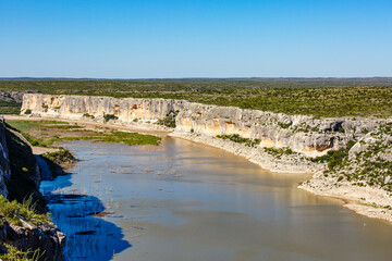 Pecos River bluffs in Val Verde County, Texas.