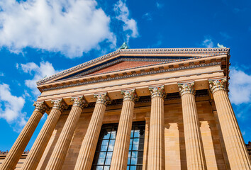 Obraz premium Philadelphia Museum of Art on a Cold Winter Day, Pennsylvania USA, Philadelphia, Pennsylvania