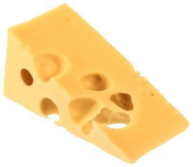 Piece of Cheese Isolated on White