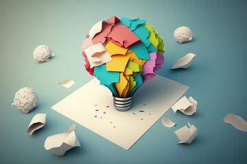 Brainstorming concept with copy space background. Generative ai