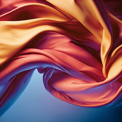Fototapeta na wymiar Billowy colourful fabric texture