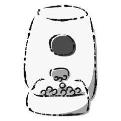 ペット用の自動給餌器のイラスト