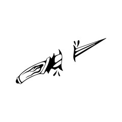vector illustration of dagger tattoo concept