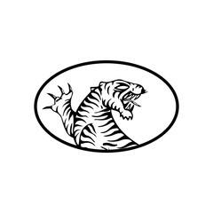 vector illustration of a tiger