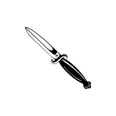 Fototapeta premium vector illustration of knife tattoo concept