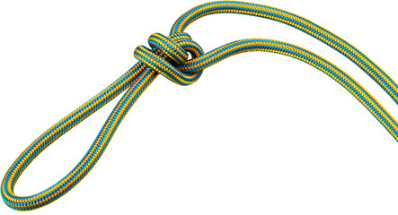 Tied Knot on the climbing rope, Climbings Equipment