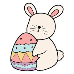 bunny with easter egg