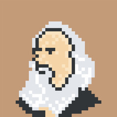 male character in pixel art 