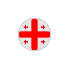 Obraz premium Georgia flags icon set, Georgia independence day icon set vector sign symbol
