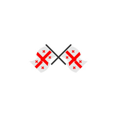 Georgia flags icon set, Georgia independence day icon set vector sign symbol