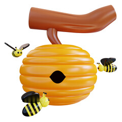 3D Illustration Beehive