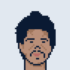 male character in pixel art 