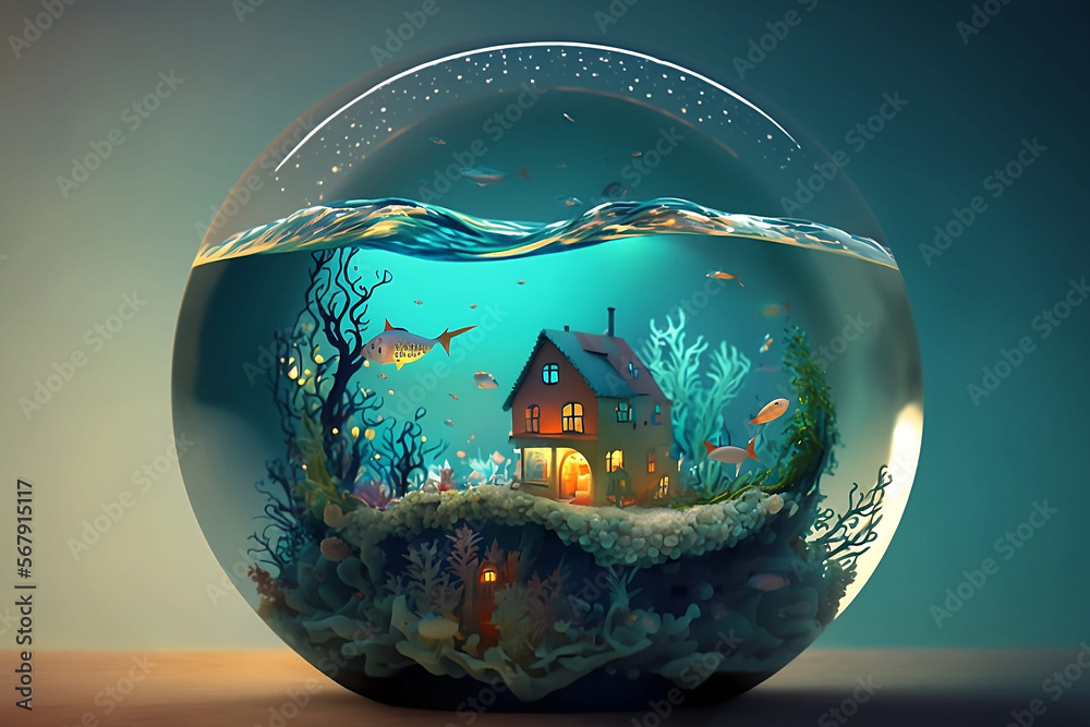 Wall mural life in a fishbowl - Wall murals