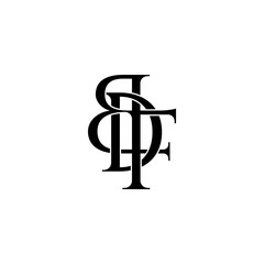 bdf typography letter monogram logo design © ahmad ayub prayitno