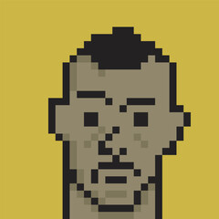 male character in pixel art 