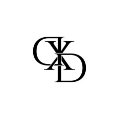 dxd typography letter monogram logo design