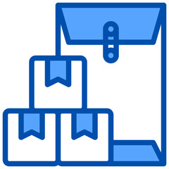 Document blue line icon