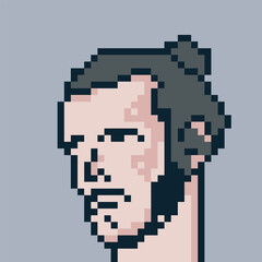 male character in pixel art 