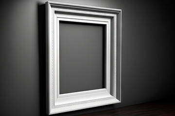 Wall mounted picture frame is empty. Generative AI