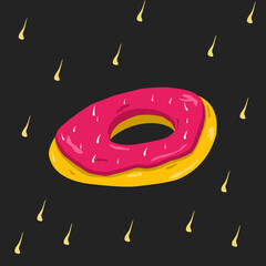 donuts set icon, and logo