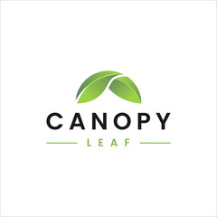 Canopy leaf logo illustration