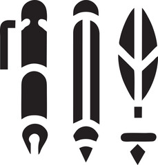 Obraz na płótnie Canvas Writing pen icon symbol vector image, illustration of pen design