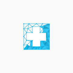 Obraz premium Medical data abstract logo