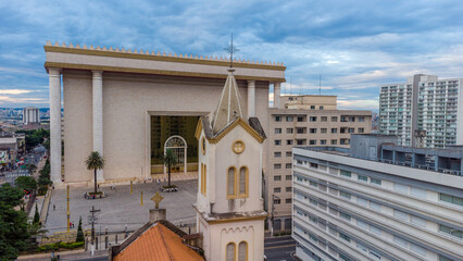 SÃO PAULO, BRAZIL FEBRUARY 03, 2023, Aerial view of the Temple of Solomon in the Brás neighborhood