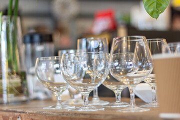 champagne glasses on the table