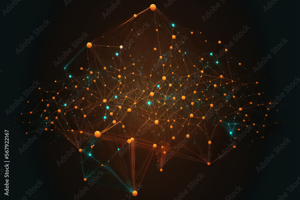 Poster digital background that is abstract. display of large data. structure of network connections. backgr