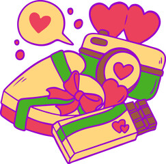 Valentine Day Love Present Illustration