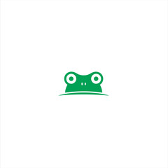 Frog simple minimalistic stylized, Line icon and colored version, toad vector illustration.