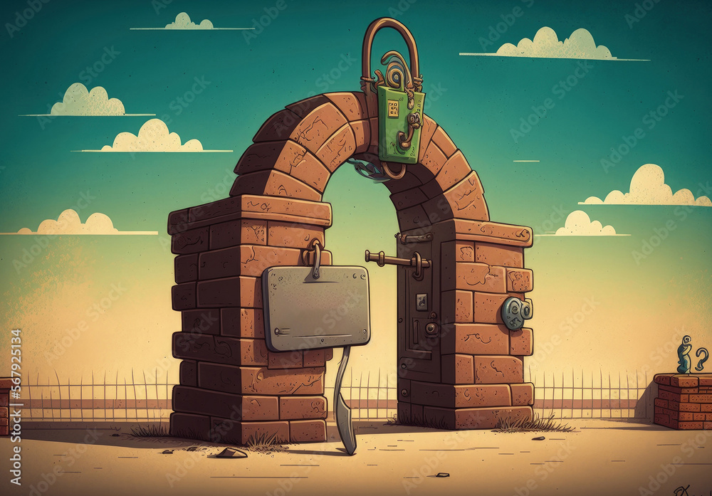 Poster the lock sign and https. generative ai