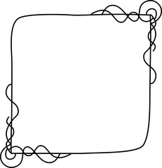 Hand drawn square frames