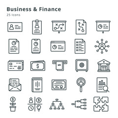 Business and finance icons