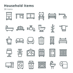 Household items icons