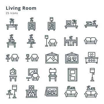 Living room icons