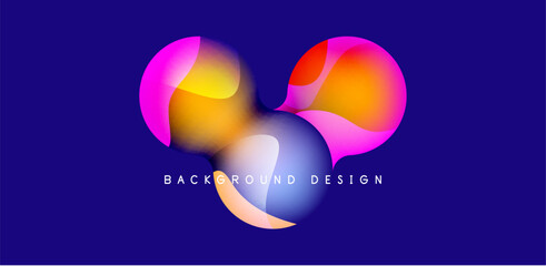 Spheres and circles abstract background, trendy colorful design. Vector Illustration For Wallpaper, Banner, Background, Card, Book Illustration, landing page