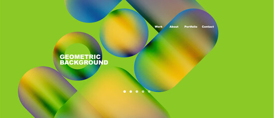 Abstract circles and round shapes landing page background. Vector Illustration For Wallpaper, Banner, Background, Card, Book Illustration, landing page. Pattern design concept