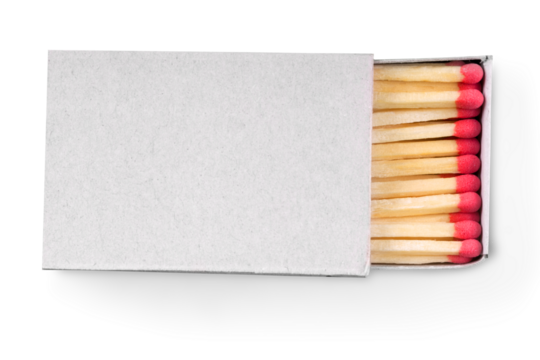 A Safety red matches in box.