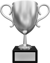 Silver Trophy 3D Illustration